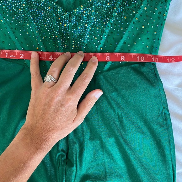 Amelia Couture 3021S Strapless Corset Satin Short Cocktail Dress - Picture 6 of 6